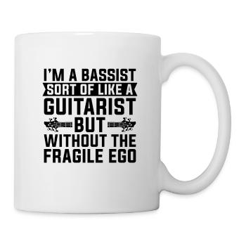 I'm A Bassist Sort Like A Guitarist Bass Player - Mug - white - Right