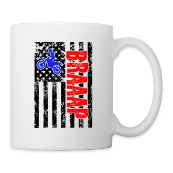 Braaap Graphic Dirt Biker Motorcycle Enduro Motocr - Tasse - Weiß - Rechts