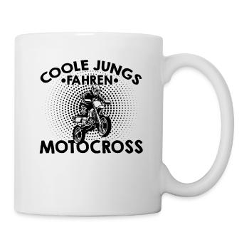 Coole Jungs Fahren Motocross Enduro Motorradfahren - Tasse - Weiß - Rechts