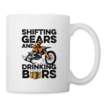Shifting Gears And Drinking Beers Motocross Dirt B - Tasse - Weiß - Rechts