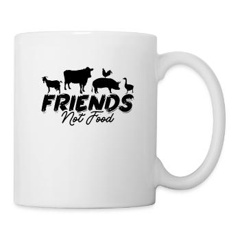Friends Not Food Veganism PLant Based Vegan Lover - Tasse - Weiß - Rechts