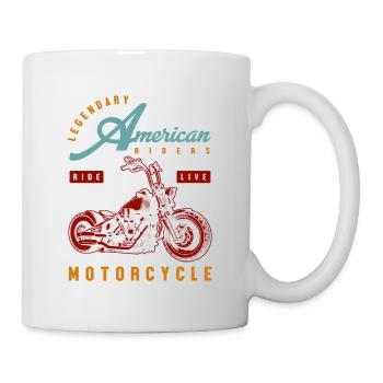 Legendary American Riders Ride Live Motorcycle Rid - Tasse - Weiß - Rechts
