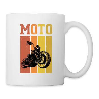 Retro Graphic Motorcycle Rider Motorcyclist Biker - Tasse - Weiß - Rechts