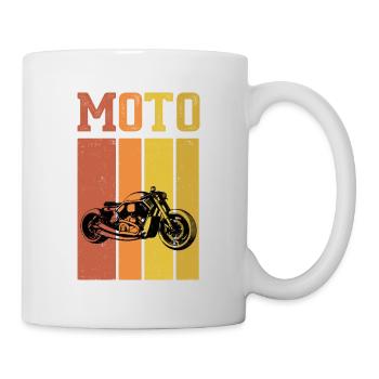 Retro Graphic Motorcycle Rider Motorcyclist Biker - Tasse - Weiß - Rechts