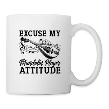 Excusez ma mandoline musique country Mandoline Mandoline - Mug blanc - blanc - Droite