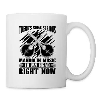 Il y a un joueur de mandoline de musique country sérieux - Mug blanc - blanc - Droite