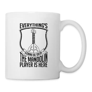 Tout va être Musique Folk Joueur de mandoline - Mug blanc - blanc - Droite