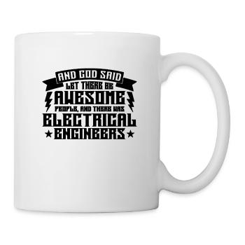 And God Said Let Electrician Electrical Engineer - Tasse - Weiß - Rechts