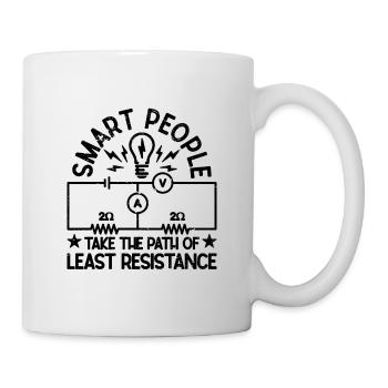 Smart People Take Electrician Electrical Engineer - Tasse - Weiß - Rechts