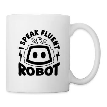 Je parle couramment robotique Cyborg Ingénieur en robotique - Mug blanc - blanc - Droite
