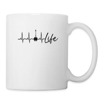 Banjo Life Country Music Joueur de banjo acoustique - Mug blanc - blanc - Droite