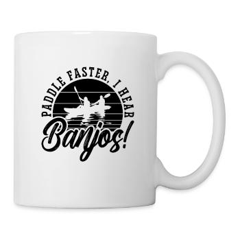 Pagayez plus vite J’entends Banjo Musique Folklorique Banjo Joueur de Banjo - Mug blanc - blanc - Droite