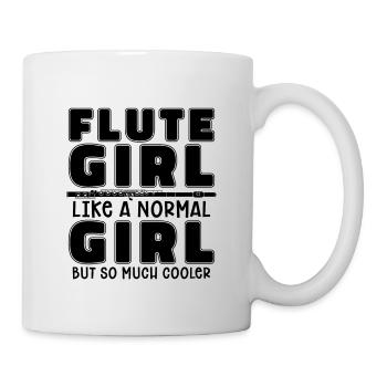 Flute Girl Like A Normal Girl But So Flute Player - Tasse - Weiß - Rechts
