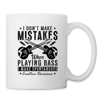 Je ne fais pas d’erreurs quand je suis bassiste guitariste - Mug blanc - blanc - Droite