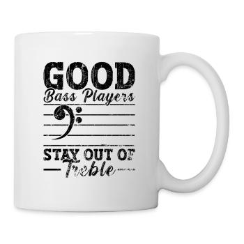 Good Bass Players Stay Retro Guitar Bass Player - Tasse - Weiß - Rechts