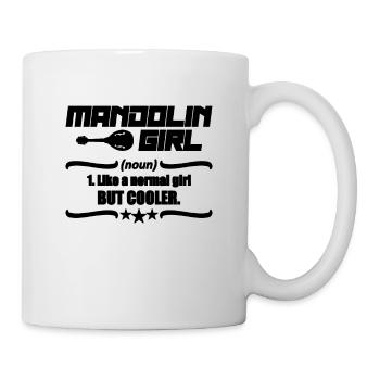 Girl Like A Normal Girl Folk Music Mandolin Player - Mug blanc - blanc - Droite