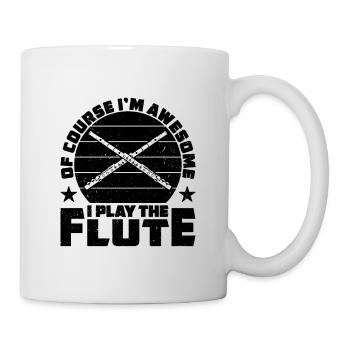 Of Course I'm Awesome Retro Instrument Flutist - Mug - white - Right