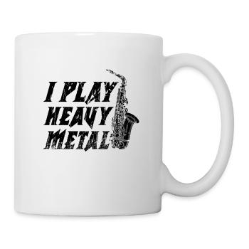 I Play Heavy Saxophone Marching Band Saxophonist - Mug - white - Right