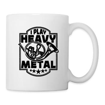 I Play Heavy Metal French Horn Instrument Horn Player - Mug - white - Right