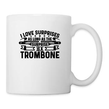 I Love Surprises As Trombone Brass Band Trombonist - Mug - white - Right