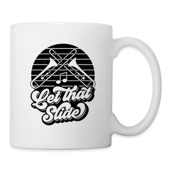 Let That Slide Retro Loves Brass Band Trombonist - Mug - white - Right