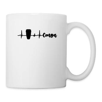 Conga Heartbeat Percussion Instrument Conga Player - Mug - white - Right