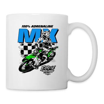 Moto Cross - Motocross - Supercross - MX - SX - Tasse - Weiß - Rechts
