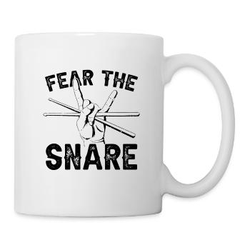 Fear The Snare Marching Band Instrument Drummer - Tasse - Weiß - Rechts