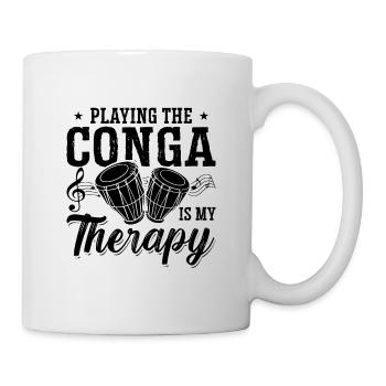 Playing The Conga Is My Instrument Conga Player - Tasse - Weiß - Rechts