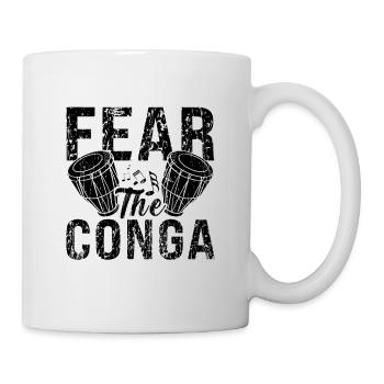 Fear The Conga Musical Instrument Conga Player - Mug blanc - blanc - Droite