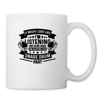 It Might Look Like I'm Musical Instrument Drummer - Mug - white - Right