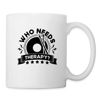 Qui a besoin d’une thérapie Snare Drum Instrument Drummer - Mug blanc - blanc - Droite