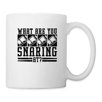 What Are You Snaring Retro Marching Band Drummer - Tasse - Weiß - Rechts