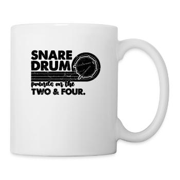 Snare Drum Pounds On The Instrument Lovers Batteur - Mug blanc - blanc - Droite
