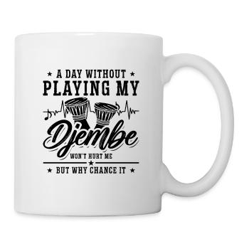 A Day Without Playing My Instrument Djembe Player - Mug - white - Right