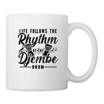 Life Follows The Rhythm Djembe Drums Djembe Player - Mug - white - Right