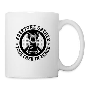Everyone Gather Together Percussion Djembe Player - Mug - white - Right