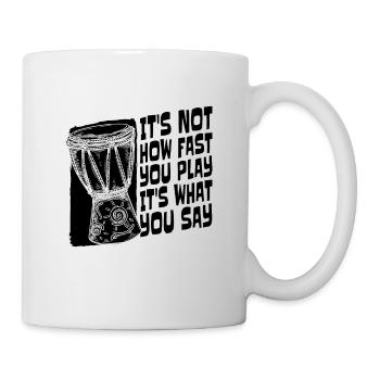 Ce n’est pas à quelle vitesse vous jouez au tambour joueur de djembé - Mug blanc - blanc - Droite