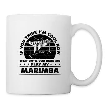 If You Think I'm Retro Instrument Marimba Player - Tasse - Weiß - Rechts
