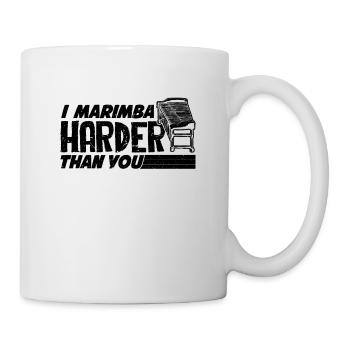 I Marimba Harder Retro Percussion Marimba Player - Tasse - Weiß - Rechts