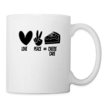 Love Peace And Cheesecake aking Cheesecake Lover - Mug - white - Right