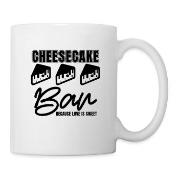 Cheesecake Bar Because Love Is Sweet Cake Lover - Tasse - Weiß - Rechts