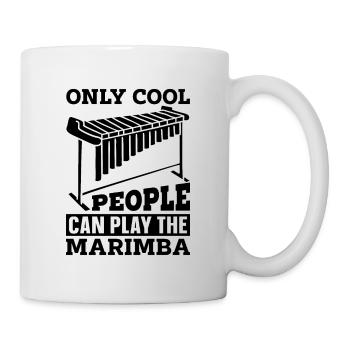 Only Cool People Marimba Instrument Marimba Player - Tasse - Weiß - Rechts
