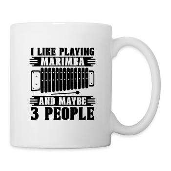 I Like Playing Marimba Percussion Marimba Player - Tasse - Weiß - Rechts