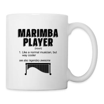 Marimba Player Like A Normal Percussion Instrument - Tasse - Weiß - Rechts