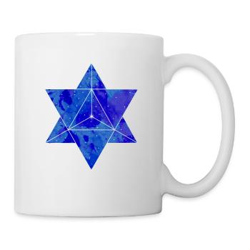 Merkaba - Night Image - Stars - Sacred Geometry - Mug - white - Right