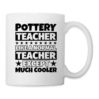 Cadeau de professeur de poterie - Mug blanc - blanc - Droite