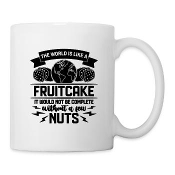 The World Is Like Nutrition Facts Fruitcake Lover - Mug - white - Right
