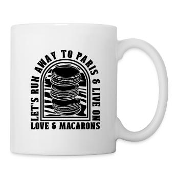 Fuyons à Paris Snacking Macaron Lover Lover - Mug blanc - blanc - Droite