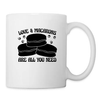 L’amour et les macarons sont tout ce que vous aimez les bonbons Macaron - Mug blanc - blanc - Droite